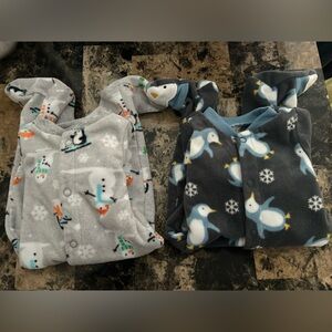 Cozy Penguin and Snowman Baby Onesies